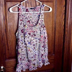 Multi-Colored Floral Tank